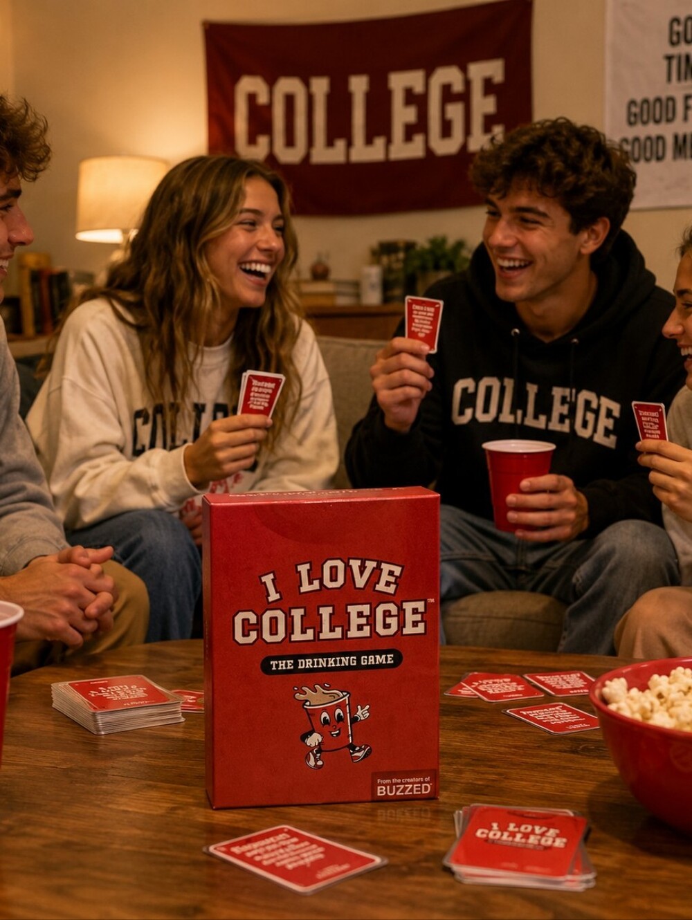 I Love College The Drinking Game Party Card Game | 180 Cards| College Game Night